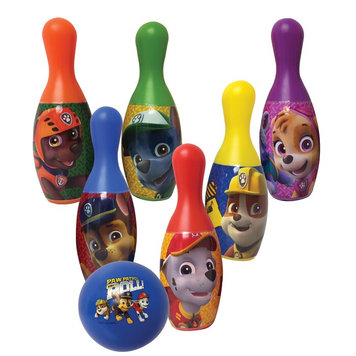 paw patrol light up bowling set in box